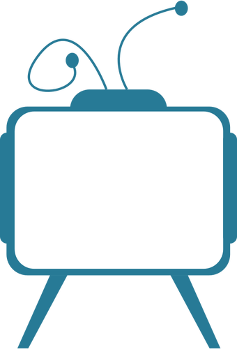 Blauwe TV ontvanger vector afbeelding