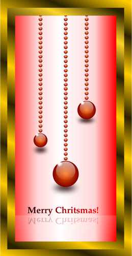 Gráficos vectoriales de marrón y roja con temática tarjeta de Navidad