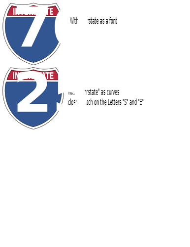 Signes de vecteur autoroute inter-États