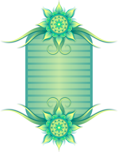 Vectorafbeeldingen van bloem patroon grens detail