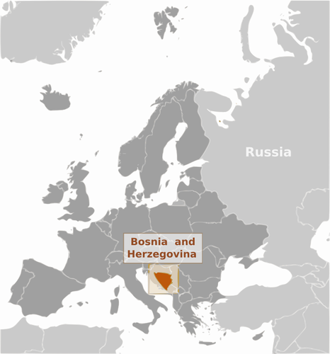 Bosnien och Hercegovinas karta