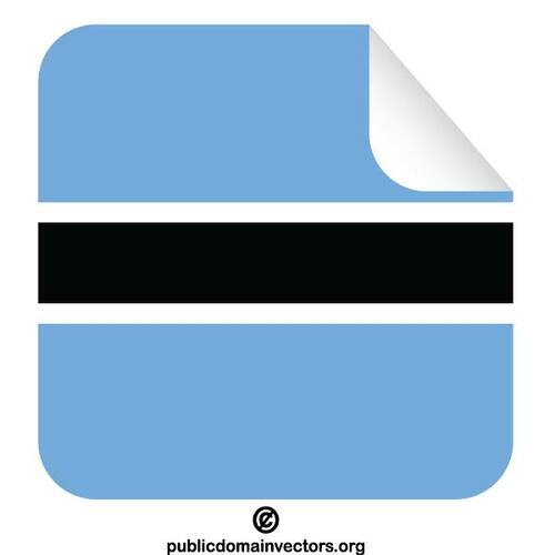 Drapeau du Botswana en autocollant carré