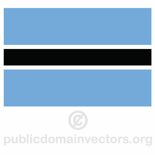 Drapeau de vecteur de Botswana