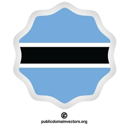 Botswana flag sticker