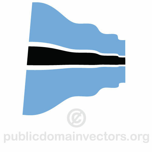 Ondulado vector bandeira do Botswana