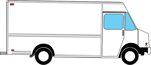 illustration vectorielle de camion de la boîte du côté
