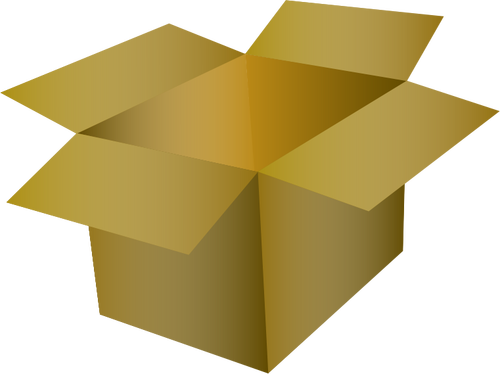 Vektorový obrázek lepenkové krabice s přechodem