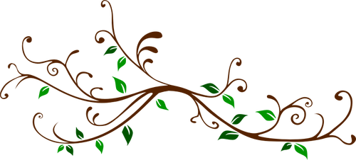 Stylizované listnatou větví