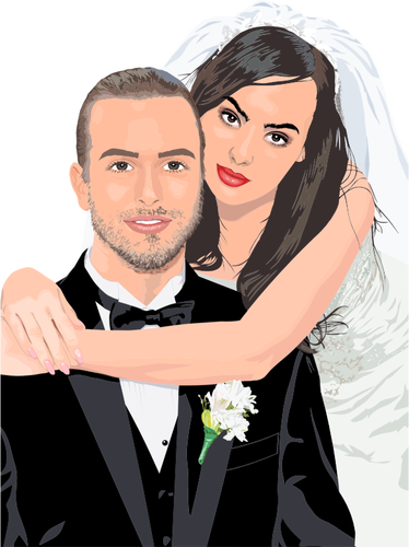 Braut und Bräutigam Hochzeit portrait