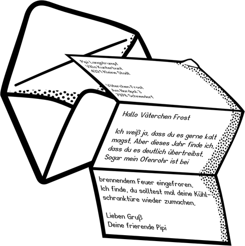 Przyjaźń list z ilustracji wektorowych koperta