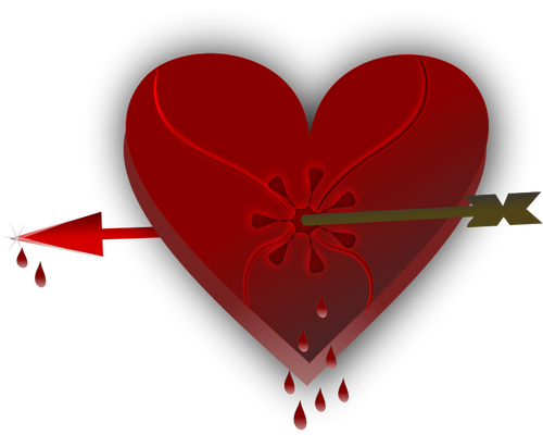 Imagen vectorial de corazón roto