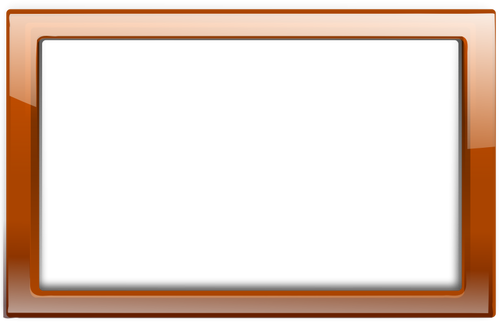 Glanset gjennomsiktig brun ramme vektortegning