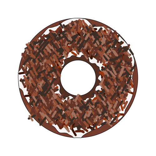 Cokelat taburan donat