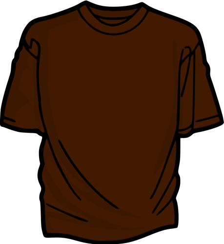 Vetor de t-shirt castanha de desenho