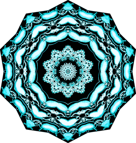 Blue flowery design