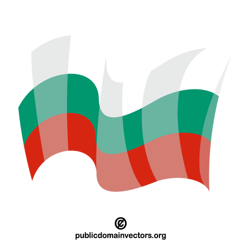 Bandiera dello stato della Bulgaria che sventola