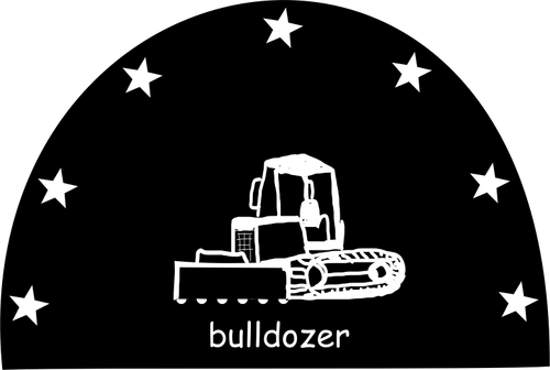 Buldozer iz çizim vektör