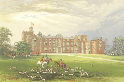 Burton Constable Hall wektor clipart