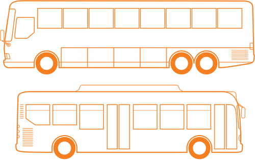 Cidade ônibus vetor clip-art