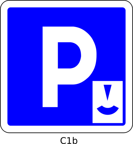 Vektor-Bild von Park-Scheibe Bereich blaue Straßenschild