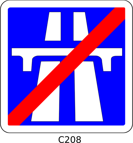 Vektorgrafiken Ende der Autobahn Abschnitt roadsign