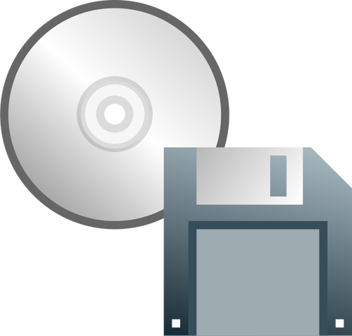 Grafika wektorowa ikonę dysku CD lub dyskietki