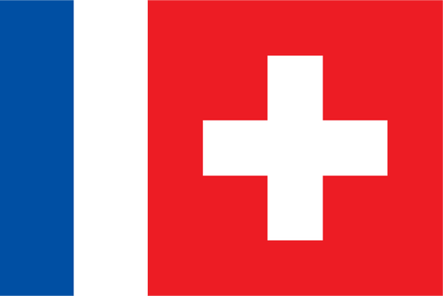 Suisse frankofonní jazyk výběr symbolu vektorové ilustrace