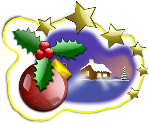Illustration de paysage de Noël