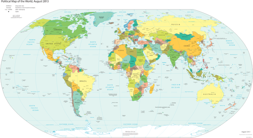 الخريطة السياسية للعالم