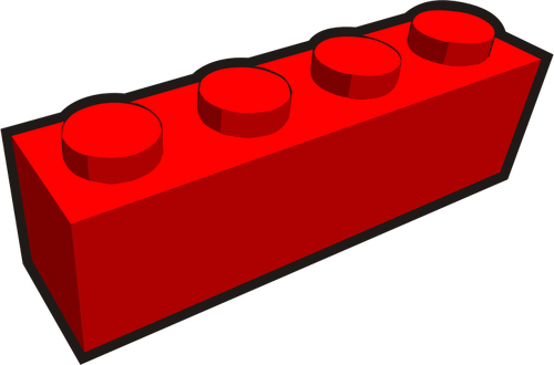 tijolo elemento vermelho desenho vetorial 1 x 4 infantil