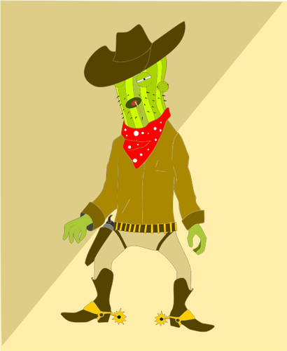 Cactus man vector illustraties