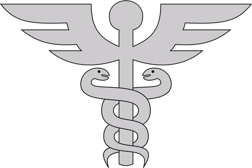 Symbole de la médecine gris