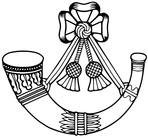 Light Infantry badge vector image