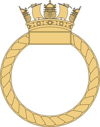 Marine schip badge vector afbeelding