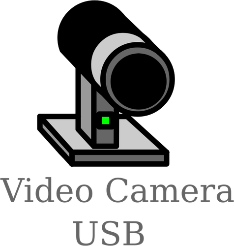 USB kamera video tanda vektor ilustrasi