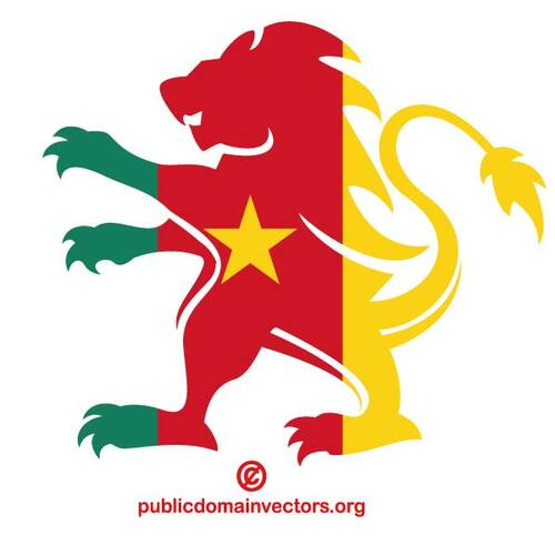 Kameruns flagg crest vektor