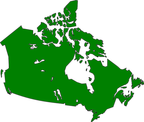 Mapa de imagem vetorial de Canadá