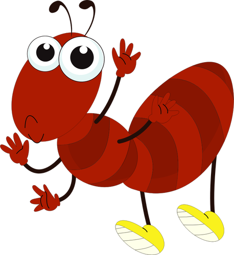 एक चींटी की कार्टून छवि