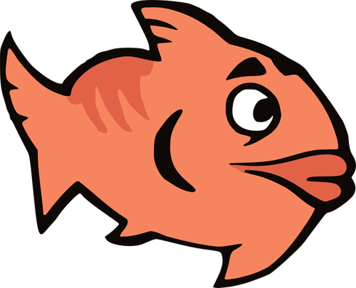 Peşte portocaliu desene animate