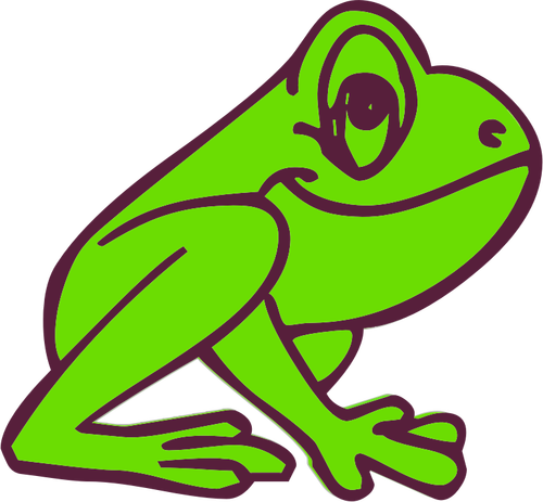 Kreslený žabák profil