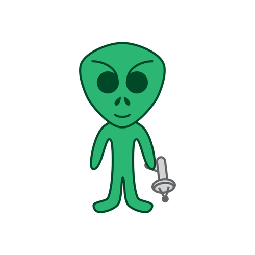 Cartoon-alien