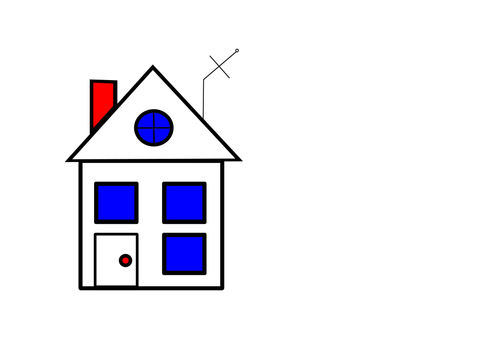 Haus mit Antenne