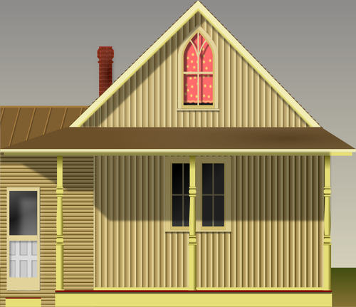 Американская готика дом векторные иллюстрации