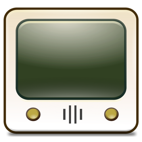 Old CRT TV set vector illustration