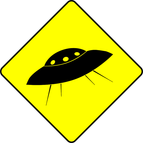 UFOs सावधानी साइन वेक्टर छवि