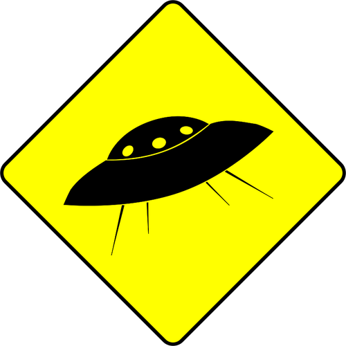 UFOs-Vorsicht-Zeichen-Vektor-Bild