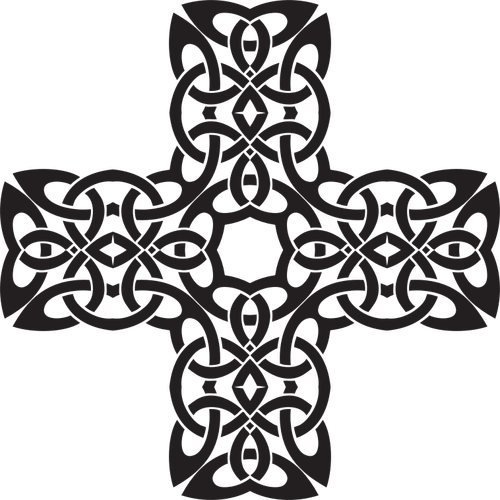 Celtic knot siyah çapraz