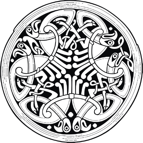 Desenho Ornamental Celtic vetorial de círculo