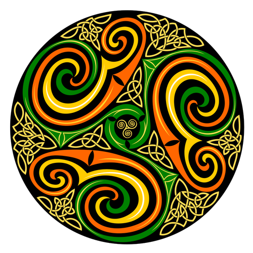 Vector image of Celtic whirl design