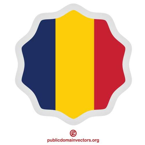 Chad flag sticker